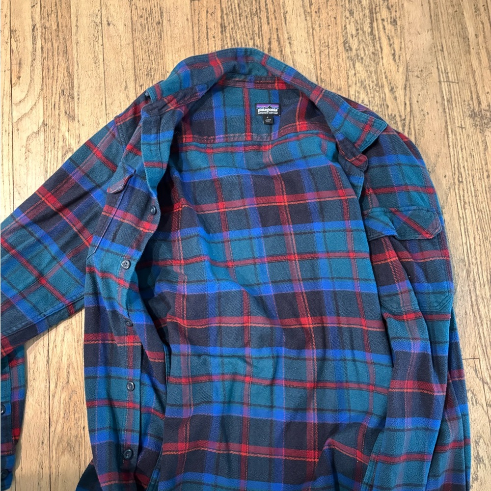 Patagonia Blue and Red Plaid Shirt